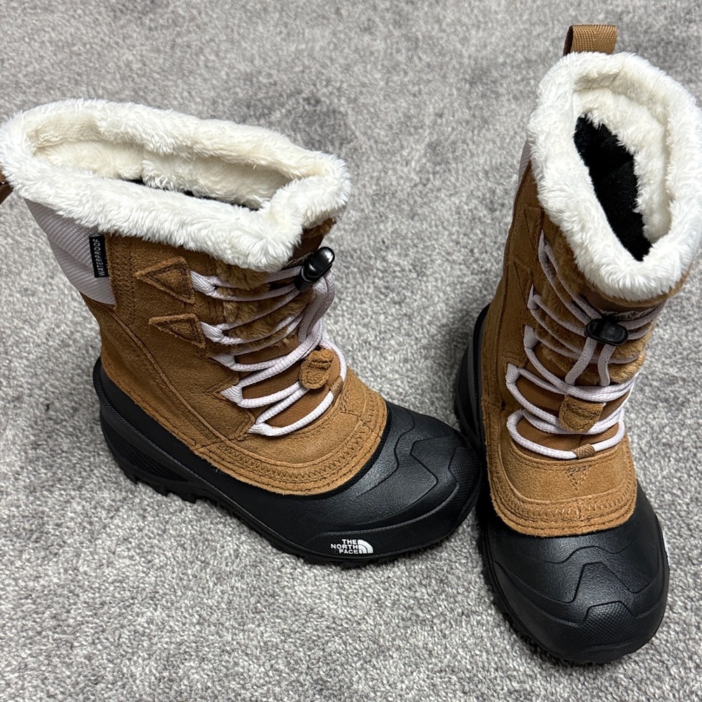 The North Face Tan and Black Winter Boots